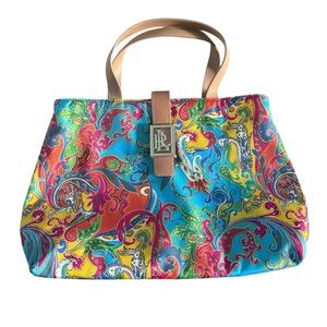 SOLD ❌ Lauren Ralph Lauren Paisley Handbag Multi Color O11 Shoulder Bag Purse